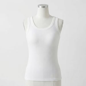 Elsie's Ribbed Cotton Built-in Bra Tank