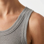 Elsie's Ribbed Cotton Built-in Bra Tank
